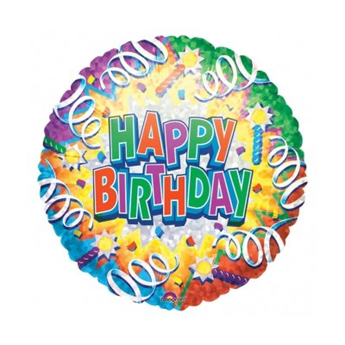 Шар круглый "Happy Birthday" 1202-2326