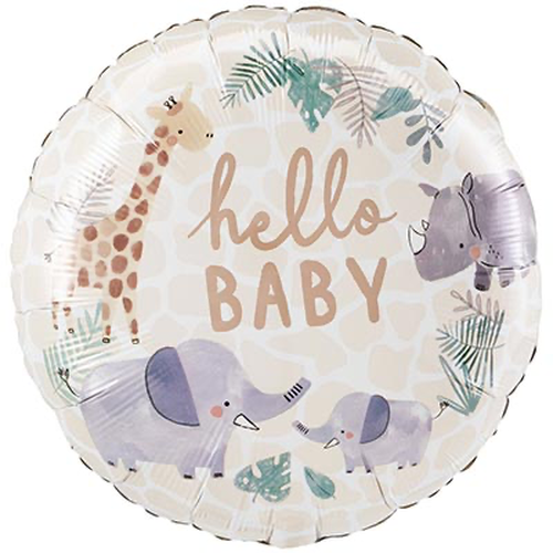 Шар Hello BABY Жираф Слон Носорог